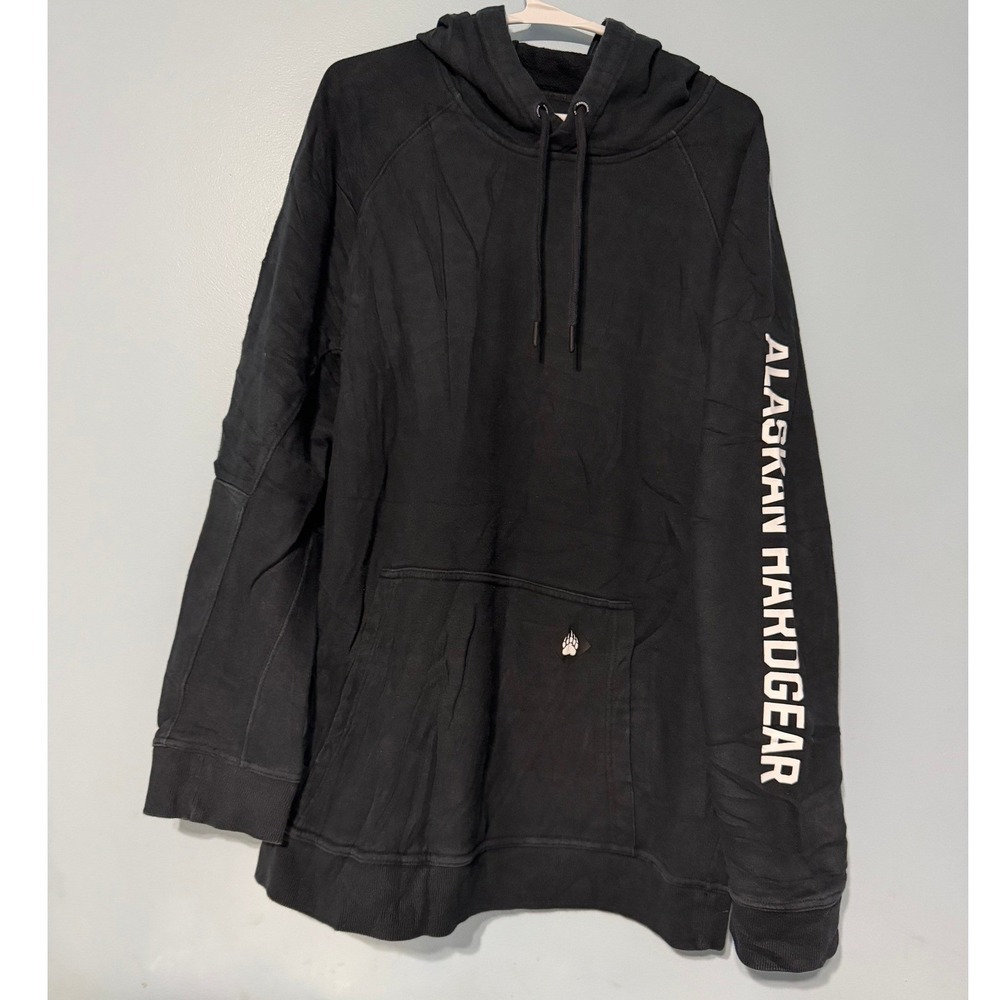 Alaskan Hardgear Duluth Trading Co Men's XL Black Sleeve Hoodie Sweatshirt 1100